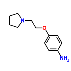 4-[2-(吡咯烷-1-基)乙氧基]苯胺结构式