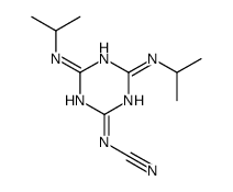 [4,6-bis(propan-2-ylamino)-1,3,5-triazin-2-yl]cyanamide结构式