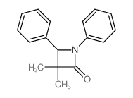 3,3-dimethyl-1,4-diphenyl-azetidin-2-one结构式