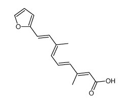 (2Z,4Z,6Z,8Z)-9-(furan-2-yl)-3,7-dimethylnona-2,4,6,8-tetraenoic acid结构式