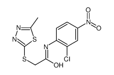 N-(2-chloro-4-nitrophenyl)-2-[(5-methyl-1,3,4-thiadiazol-2-yl)sulfanyl]acetamide结构式