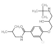 3-chloro-4-[2-hydroxy-3-(tert-butylamino)propoxy]-N-(2-methylpropyl)benzamide Structure