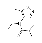 5-甲基-4-[N-乙基-N-(2-甲基丙酰胺)]异噁唑结构式