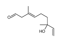 7-hydroxy-3,7-dimethylnona-3,8-dienal Structure