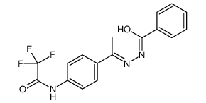N-[1-[4-[(2,2,2-trifluoroacetyl)amino]phenyl]ethylideneamino]benzamide结构式