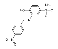 4-hydroxy-3-[(4-nitrophenyl)methylideneamino]benzenesulfonamide Structure