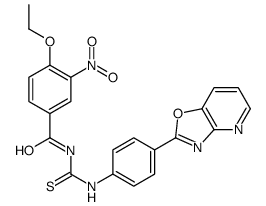 4-ethoxy-3-nitro-N-[[4-([1,3]oxazolo[4,5-b]pyridin-2-yl)phenyl]carbamothioyl]benzamide Structure