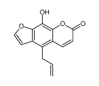 9-hydroxy-4-prop-2-enylfuro[3,2-g]chromen-7-one Structure