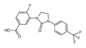 4-fluoro-3-[2-oxo-3-(4-trifluoromethyl-phenyl)-imidazolidin-1-yl]-benzoic acid Structure