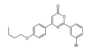 2-(3-bromophenyl)-4-(4-butoxyphenyl)-1,3-oxazin-6-one Structure
