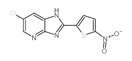 6-氯-2-(5-硝基噻吩-2-基)-1H-咪唑并[4,5-b]吡啶结构式