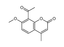 8-acetyl-7-methoxy-4-methylchromen-2-one Structure