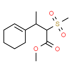 β-Methyl-α-(methylsulfonyl)-1-cyclohexene-1-propionic acid methyl ester结构式