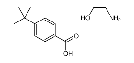 p-tert-butylbenzoic acid, compound with 2-aminoethanol (1:1) Structure