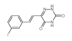 1,2,4-Triazine-3,5(2H,4H)-dione,6-[2-(3-iodophenyl)ethenyl]- Structure