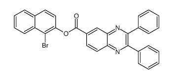 (1-bromonaphthalen-2-yl) 2,3-diphenylquinoxaline-6-carboxylate结构式