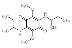 2,5-bis(butan-2-ylamino)-3,6-dimethoxy-cyclohexa-2,5-diene-1,4-dione结构式