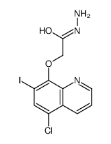 (5-氯-7-碘喹啉-8-氧基)-乙酸肼结构式