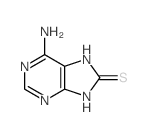 6-氨基-9H-嘌呤-8-硫醇结构式