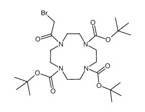 tri(tert-butyl) 10-(bromoacetyl)-1,4,7,10-tetraazacyclododecane-1,4,7-tricarboxylate Structure