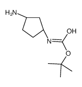 (1R,3S)-1-(Boc-氨基)-3-氨基环戊烷结构式