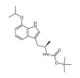 [(R)-2-(7-Isopropoxy-1H-indol-3-yl)-1-methyl-ethyl]-carbamic acid tert-butyl ester结构式