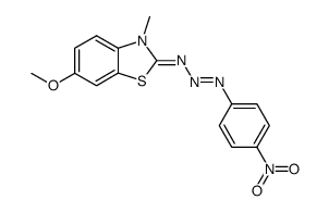6-methoxy-3-methyl-2-((E)-(4-nitrophenyl)triaz-2-en-1-ylidene)-2,3-dihydrobenzo[d]thiazole Structure