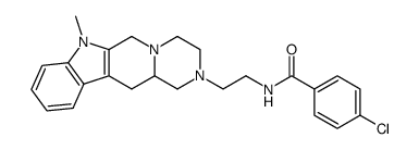 4-chloro-N-(2-(7-methyl-3,4,6,7,12,12a-hexahydropyrazino[1',2':1,6]pyrido[3,4-b]indol-2(1H)-yl)ethyl)benzamide结构式