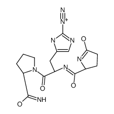 thyrotropin-releasing hormone, 2-diazohistidinyl- Structure