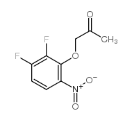 2-丙酮氧基-3,4-二氟硝基苯结构式