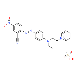 1-[2-[[4-[(2-cyano-4-nitrophenyl)azo]phenyl]ethylamino]ethyl]pyridinium hydrogen sulphate picture