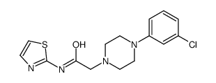 2-[4-(3-chlorophenyl)piperazin-1-yl]-N-(1,3-thiazol-2-yl)acetamide结构式