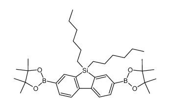 9,9-二己基-9H-9-硅杂芴-2,7-双(硼酸频哪醇酯)结构式