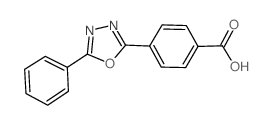 4-(5-苯基-1,3,4-噁二唑)苯甲酸结构式
