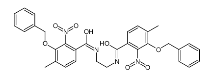 4-methyl-N-[2-[(4-methyl-2-nitro-3-phenylmethoxybenzoyl)amino]ethyl]-2-nitro-3-phenylmethoxybenzamide结构式