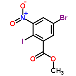 Methyl 5-bromo-2-iodo-3-nitrobenzoate Structure
