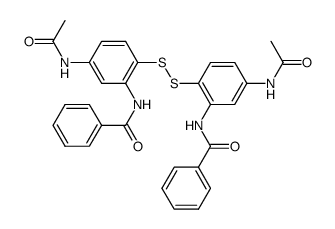 bis-(4-acetylamino-2-benzoylamino-phenyl)-disulfide Structure