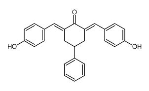 2,6-bis[(4-hydroxyphenyl)methylidene]-4-phenylcyclohexan-1-one Structure