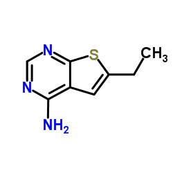 6-乙基噻吩并[2,3-d]嘧啶-4-胺结构式