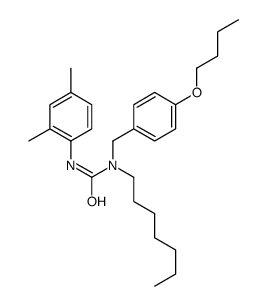 1-[(4-butoxyphenyl)methyl]-3-(2,4-dimethylphenyl)-1-heptylurea结构式