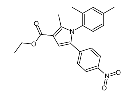 1-(2,4-Dimethyl-phenyl)-2-methyl-5-(4-nitro-phenyl)-1H-pyrrole-3-carboxylic acid ethyl ester Structure