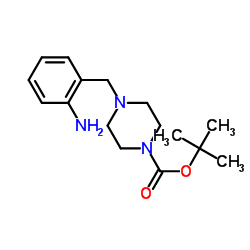 2-(1-Boc-哌嗪-4-甲基)苯胺结构式