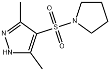 3,5-二甲基-4-(吡咯烷-1-基磺酰基)-1H-吡唑结构式