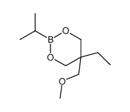 5-ethyl-5-(methoxymethyl)-2-propan-2-yl-1,3,2-dioxaborinane结构式