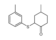 4-methyl-2-(3-methylphenyl)sulfanylcyclohexan-1-one结构式