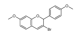 3-bromo-7-methoxy-2-(4-methoxyphenyl)-2H-chromene结构式