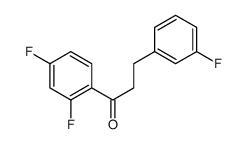 2',4'-DIFLUORO-3-(3-FLUOROPHENYL)PROPIOPHENONE结构式