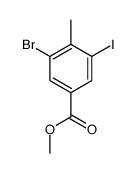 Methyl 3-bromo-5-iodo-4-methylbenzoate结构式