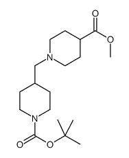 4-((4-(甲氧基羰基)哌啶-1-基)甲基)哌啶-1-甲酸叔丁酯结构式