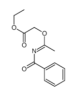 ethyl 2-(N-benzoyl-C-methylcarbonimidoyl)oxyacetate Structure